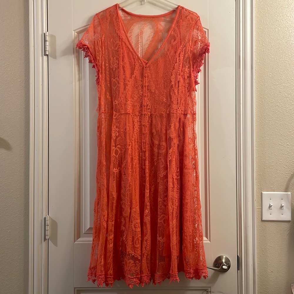 Torrid size 2 coral knee length 2 piece dress